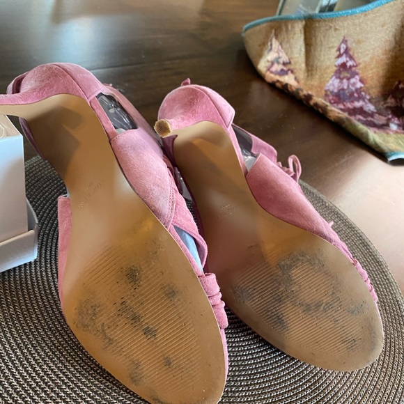Nine West suede sexy pink heels - Picture 3 of 3